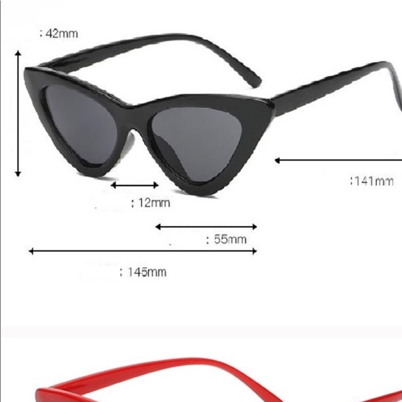 Cat eye sunglasses ! Color black - Picture 6 of 7